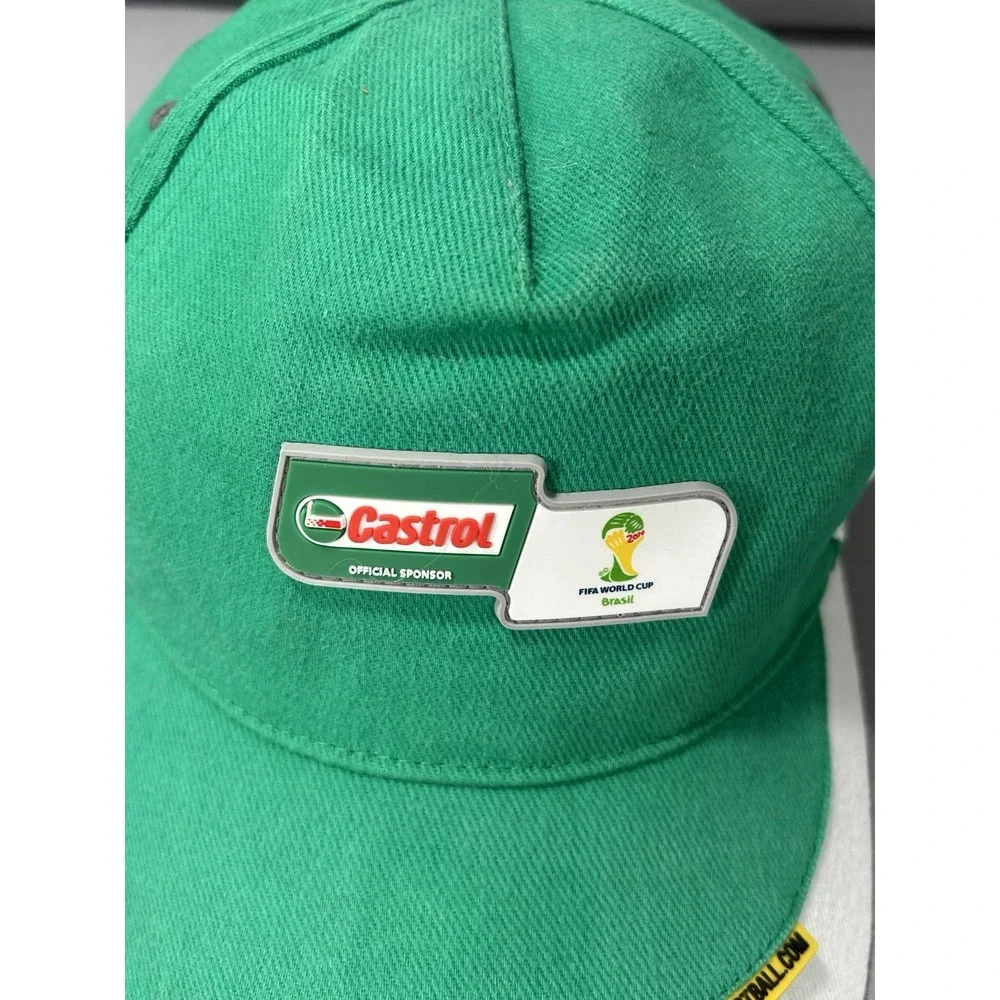 Castrol FIFA World Cup 2014 Brasil Hat adjustable buckle Green has‎ wear